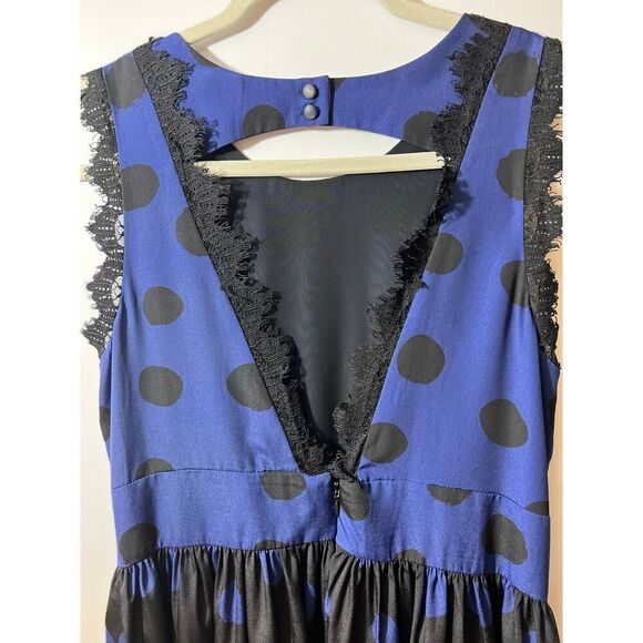 Anthropologie Corey Lynn Calter Black and Purple Dress Sz. 6 - Picture 5 of 8